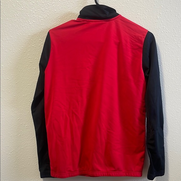Nike Red and Black Track Jacket with Full-Length Zipper - Picture 2 of 6